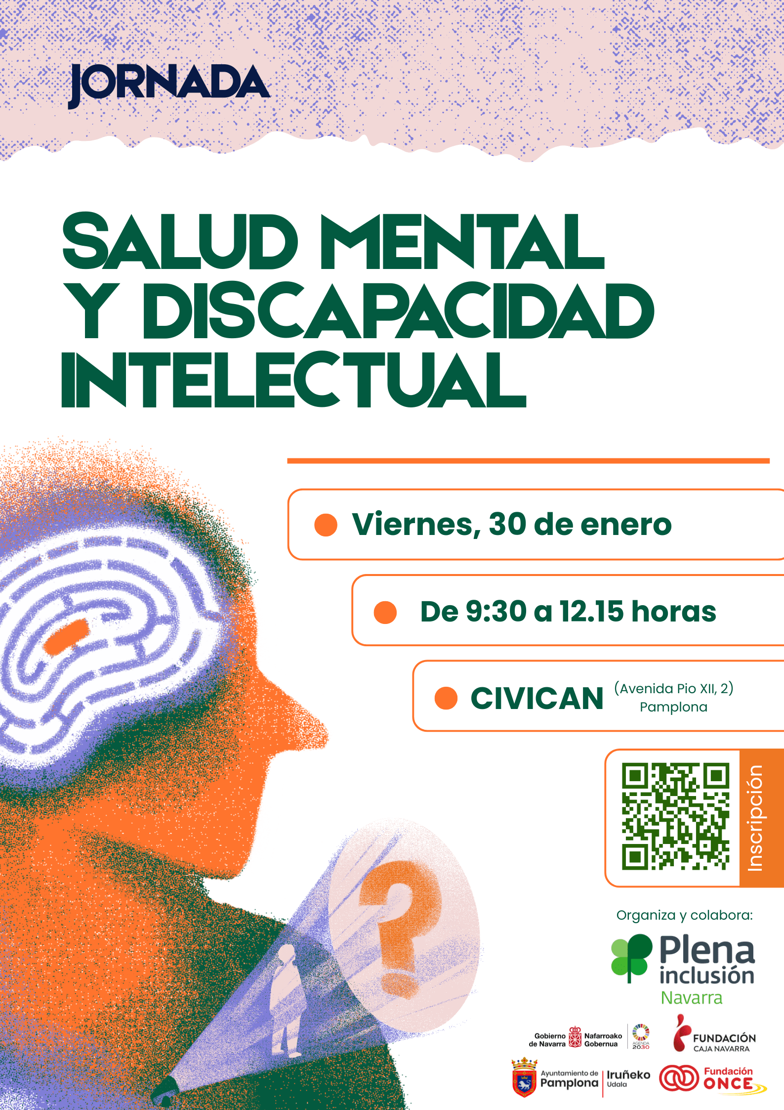 Cartel de la jornada salud mental y discapacidad intelectual
